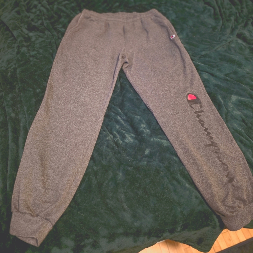 Champion Men's Powerblend Fleece Joggers. Dark Grey. Men's Large.